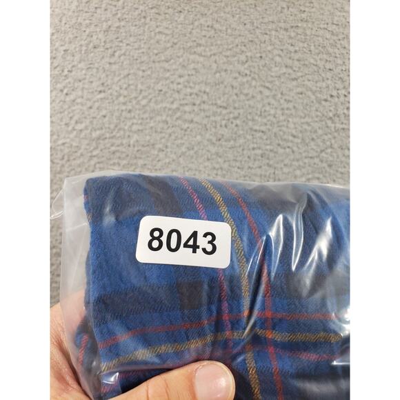 Anthropologie Shirt Womens Medium Blue 1/2 Button Isadora Flannel Plaid Stretch - Picture 11 of 11